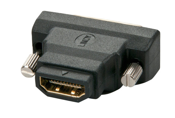 Lindy HDMI Female to DVI-D Male Adapter, HDMI-A FM, DVI-D M, Black
