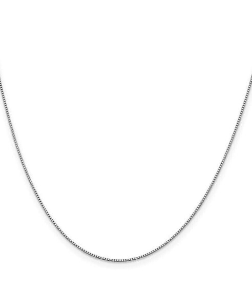 18K White Gold 24" Box with Lobster Clasp Chain Necklace