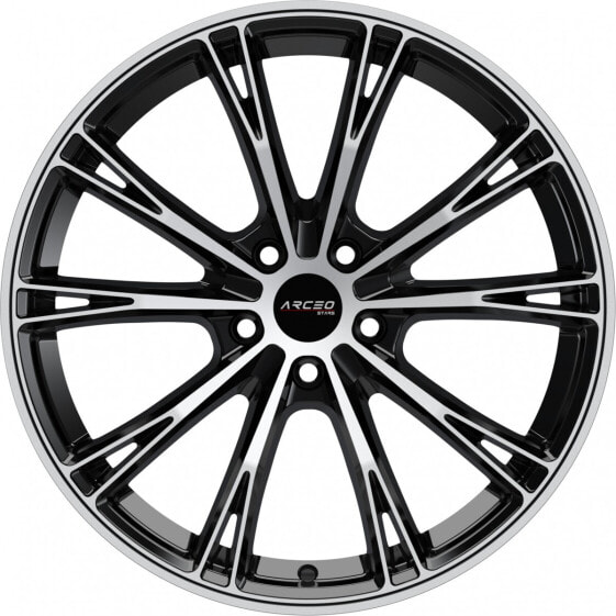 Колесный диск литой Arceo Wheels ASW01 black diamond 8.5x19 ET45 - LK5/112 ML66.45