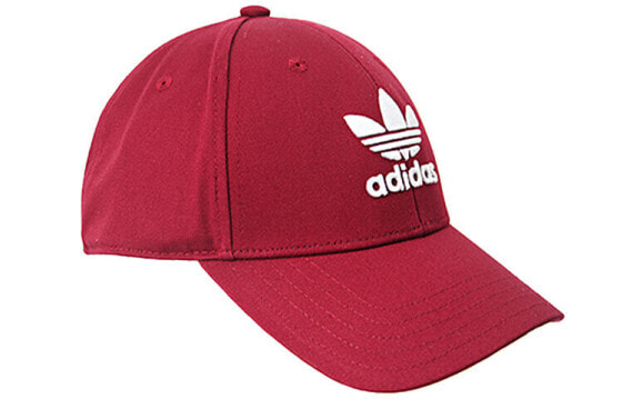 Кепка с козырьком Adidas Originals Peaked Cap с вышитым клевером, унисекс, красная