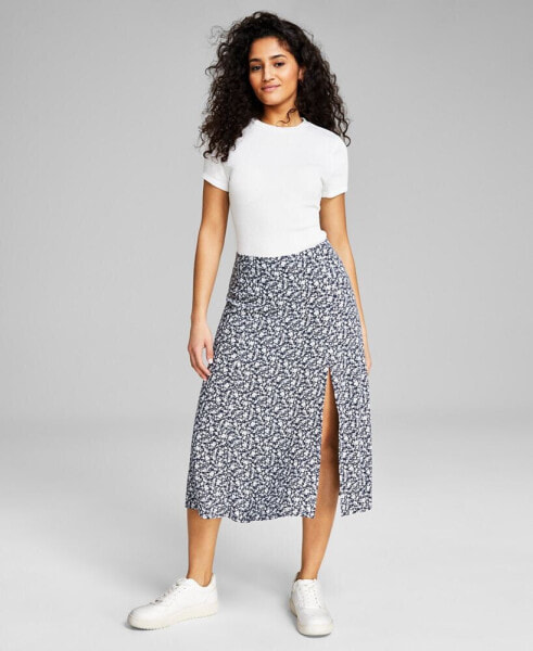 Women's Printed Midi Skirt, Created for Macy's