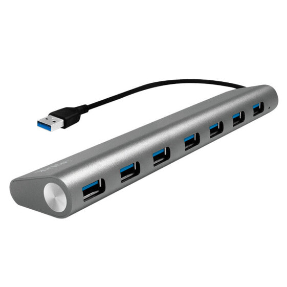 USB-концентратор LogiLink UA0308 - USB 3.2 Gen 1 (3.1 Gen 1) Type-A - 5000 Mbit/s - Grey - Aluminium - CE - RoHS