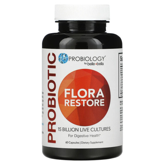 Probiotic, Flora Restore, 15 Billion Live Cultures , 60 Capsules