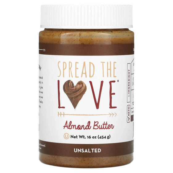 Almond Butter, Unsalted, 16 oz ( 454 g)