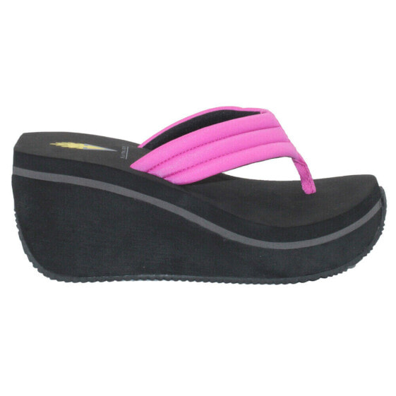 Volatile Zoe Wedge Womens Pink Casual Sandals PV149-504