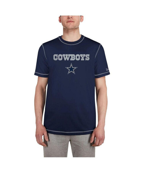 Men's Navy Dallas Cowboys Third Down Puff Print T-shirt