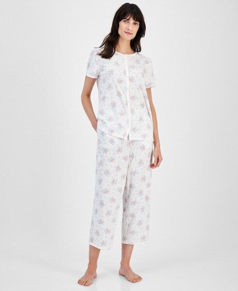 Women's 2-Pc. Cotton Cropped Pajamas Set, Created for Macy's