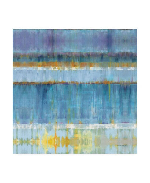 Danhui Nai Abstract Stripes Blue Canvas Art - 19.5" x 26"