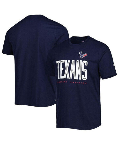 Men's Navy Houston Texans Combine Authentic Training Huddle Up T-shirt