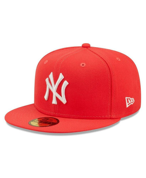 Men's Red New York Yankees Lava Highlighter Logo 59FIFTY Fitted Hat