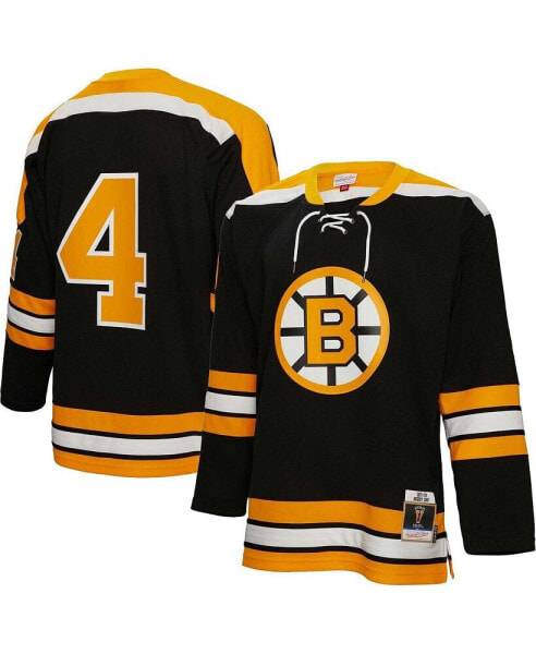 Men's Bobby Orr Black Boston Bruins 1971 Blue Line Player Jersey