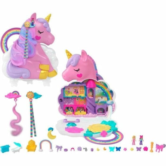 Игровой набор Polly Pocket Rainbow Unicorn Hair Salon Set (Радужный Единорог)