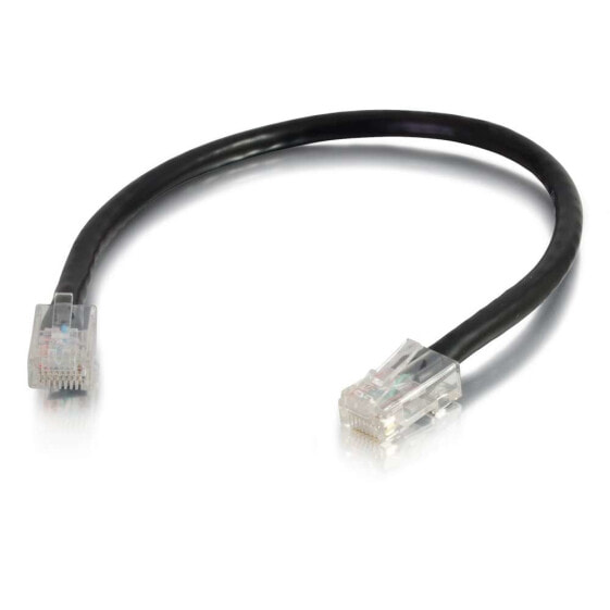 C2G 1m Cat5e Non-Booted Unshielded (UTP) Network Patch Cable - Black - 1 m - Cat5e - U/UTP (UTP) - RJ-45 - RJ-45