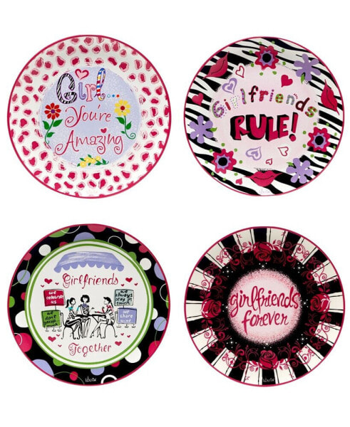 Lolita Girlfriends Together 4 Piece Dessert Plate