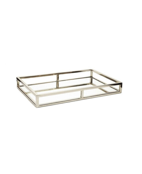 Oblong Mirror Tray with Loop Design