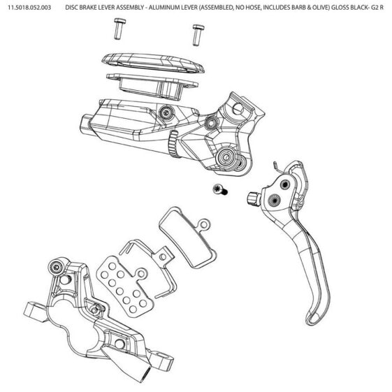 SRAM Disc Brake Lever Assembly G2 R