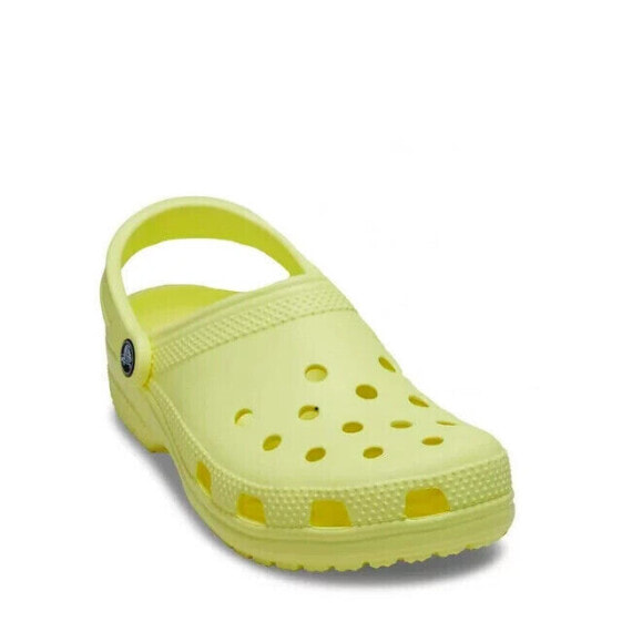 Crocs Unisex Yellow Rubber Round Toe Flat Casual Slip-On Clog Shoes Size M4/W6