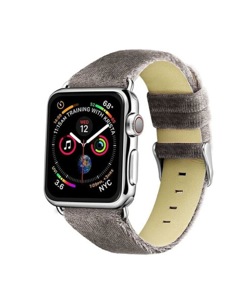 Ремешок для часов POSH TECH Apple серый шерстьный,bлнет,нержавеющая сталь 44мм