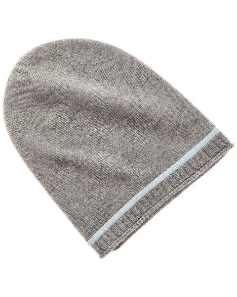 Hannah Rose Jersey Roll Welt Cashmere Hat Women's Grey