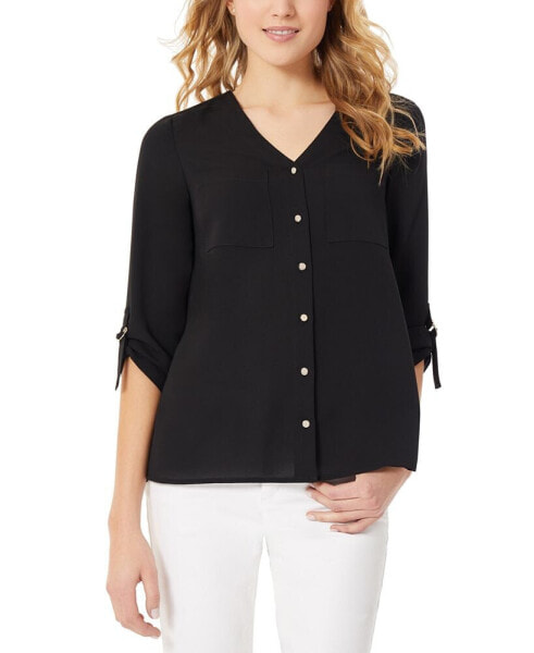 Women's Jasper Roll-Cuff Blouse, Regular & Petite