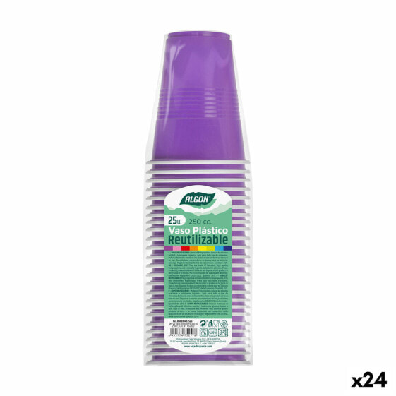 Набор многоразовых чашек Algon Фуксия 24 штук 250 ml (25 Предметы)