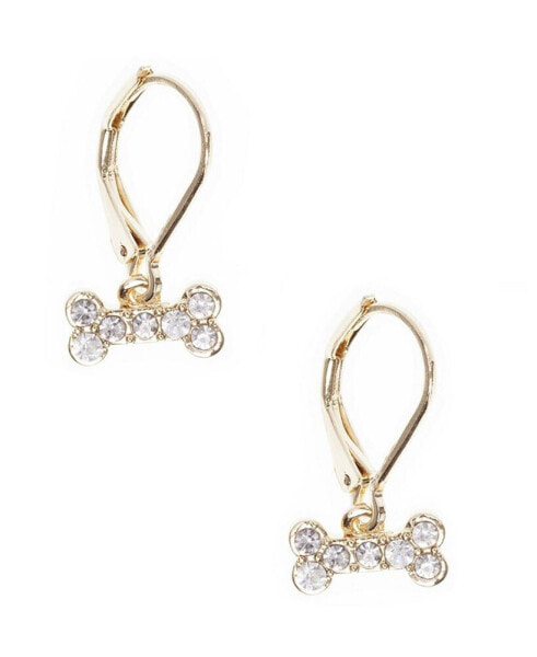 Pave Bone Drop Earring