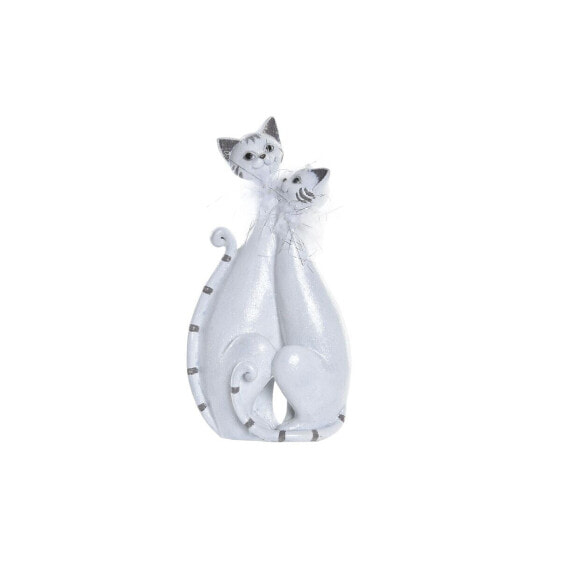 Декоративная фигура DKD Home Decor Белые коты Романтик 15 x 10 x 29 см