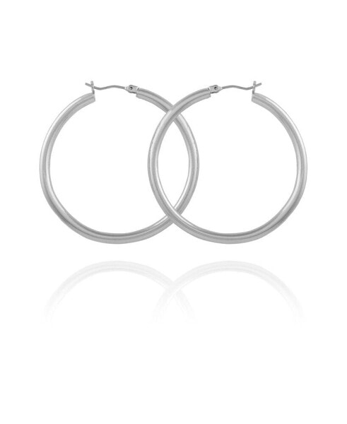 Women's Polished Tube Hoop Earring