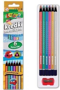 Цветные карандаши Penmate Kredki Premium Kolori metaliczne 6 цветов