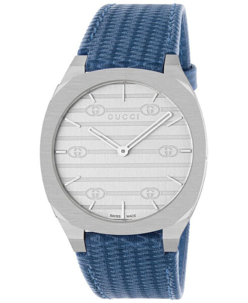 Часы Gucci Blue Leather Strap 34mm