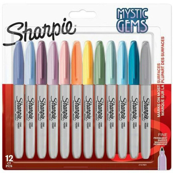 Set of Felt Tip Pens Sharpie Mystic Gems 12 Pieces Cake