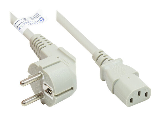 Good Connections P0130-GR010 - 1 m - Power plug type E+F - C13 coupler - H05VV-F - 250 V - 10 A