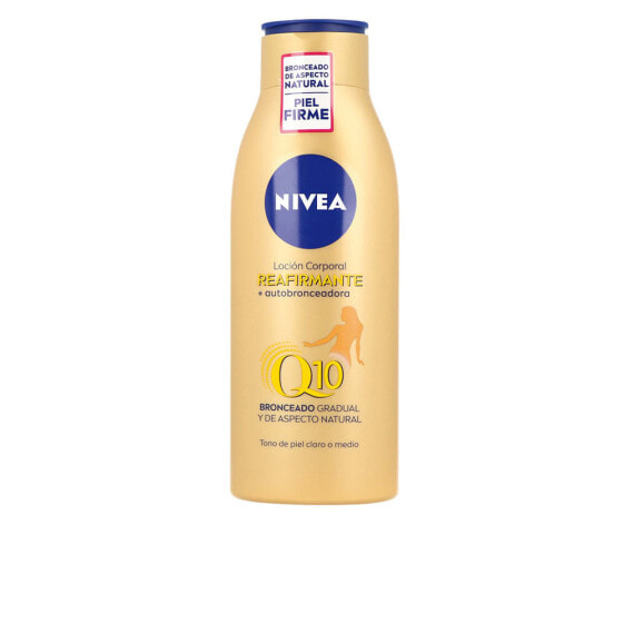 Q10+ reafirmante y autobronceadora body milk 400 ml