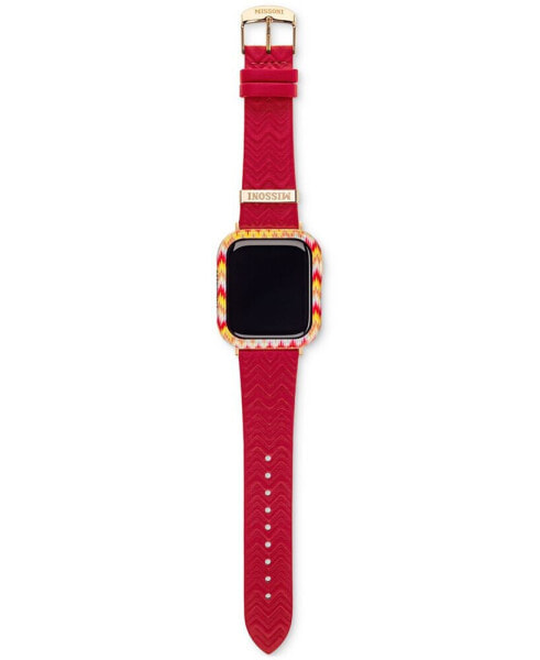 Red Case & Leather Strap for Apple Watch® 41mm Gift Set