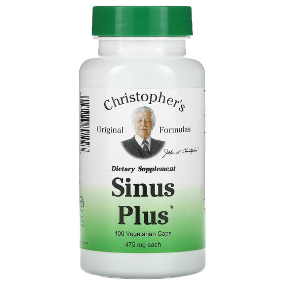 Витаминный препарат Sinus Plus, 475 мг, 100 растительных капсул Christophers Original Formulas