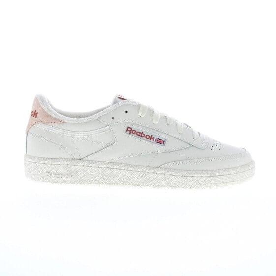 Reebok Club C 85 Womens Beige Leather Lace Up Lifestyle Sneakers Shoes 10