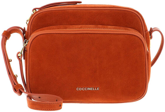 Coccinelle Lea Suede Shoulder Bag Chestnut, Chestnut