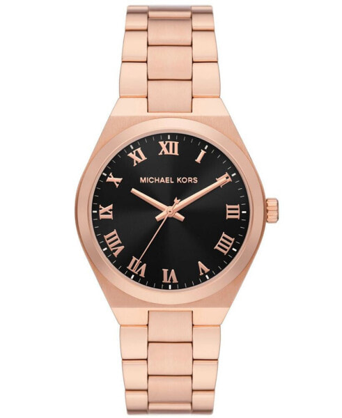 Women's Lennox Quartz Three-Hand Rose Gold-Tone Stainless Steel Watch 37mm