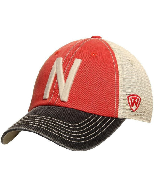 Men's Red Nebraska Huskers Offroad Trucker Adjustable Hat