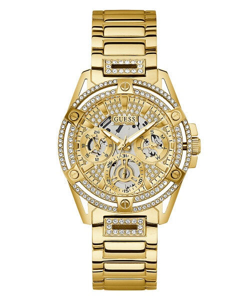 Guess Damen Multifunkion Armbanduhr Queen gold 40 mm GW0464L2