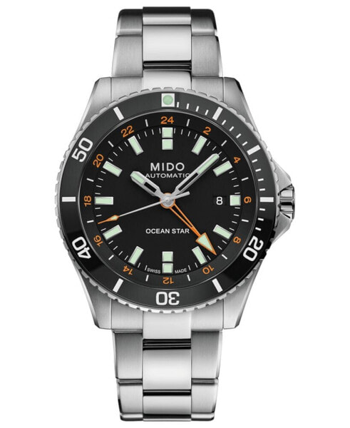 Men's Swiss Automatic Ocean Star GMT Stainless Steel Bracelet Watch 44mm
