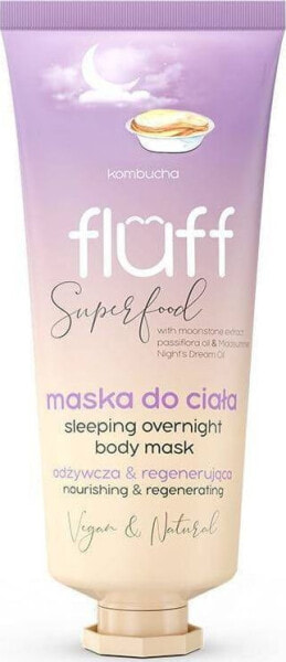 Fluff Super Food Sleeping Overnight Body Mask odżywczo-regenerująca maska do ciała Kombucha 150ml