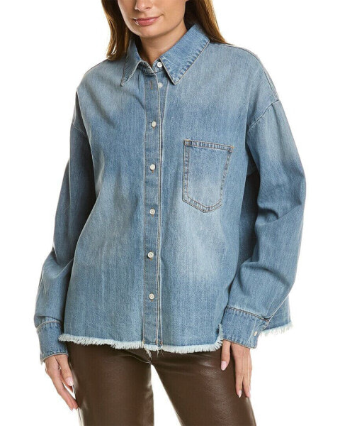 Джинсовая рубашка REVERIEE синего цвета для женщин