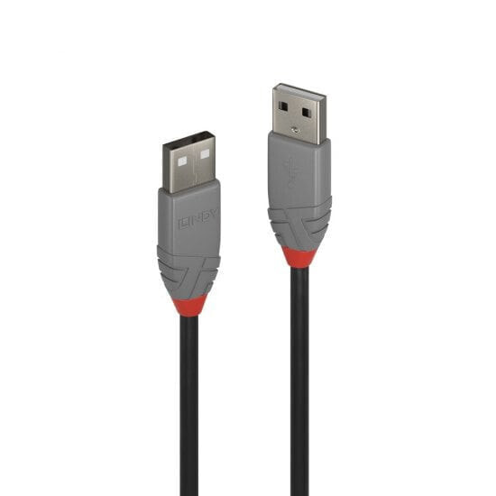 Lindy 0.2m USB 2.0 Type A Cable - Anthra Line - 0.2 m - USB A - USB A - USB 2.0 - 480 Mbit/s - Black