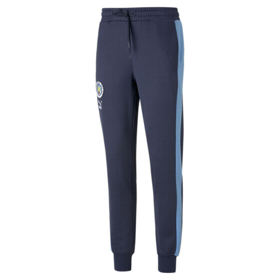 Puma Mcfc Ftblheritage T7 Track Pants Mens Blue Casual Athletic Bottoms 76949702