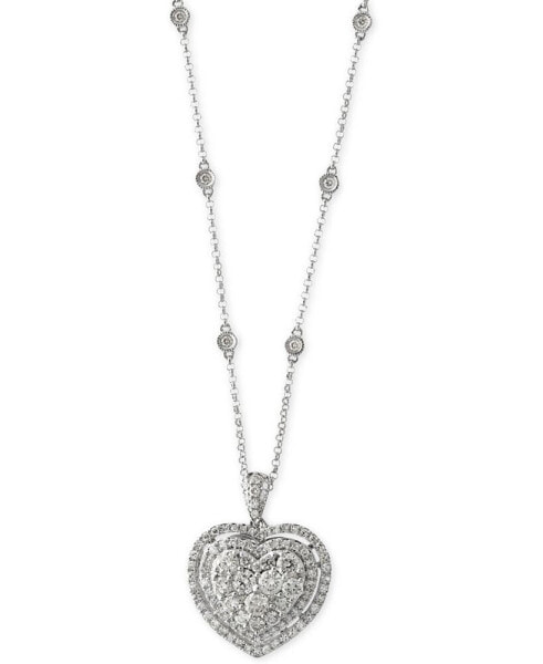 EFFY Collection bouquet by EFFY® Diamond Heart Pendant Necklace (1-1/8 ct. t.w.) in 14k White Gold or 14k Rose Gold