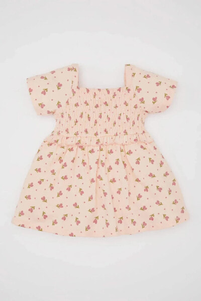 Платье для малышей defacto Цветочное платье с коротким рукавом