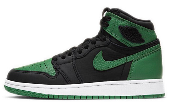 Jordan Air Jordan 1 Retro High OG “Pine Green” 高帮 复古篮球鞋 GS 黑绿 / Кроссовки Jordan Air Jordan 575441-030