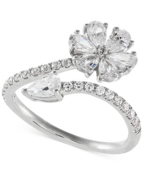 Lab Grown Diamond Pear Flower Bypass Ring (1-1/3 ct. t.w.) in 14k White Gold