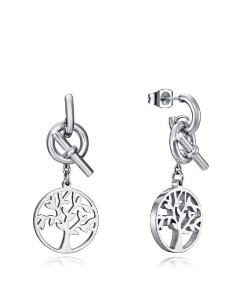Playful steel earrings with the tree of life Chic 15122E01012